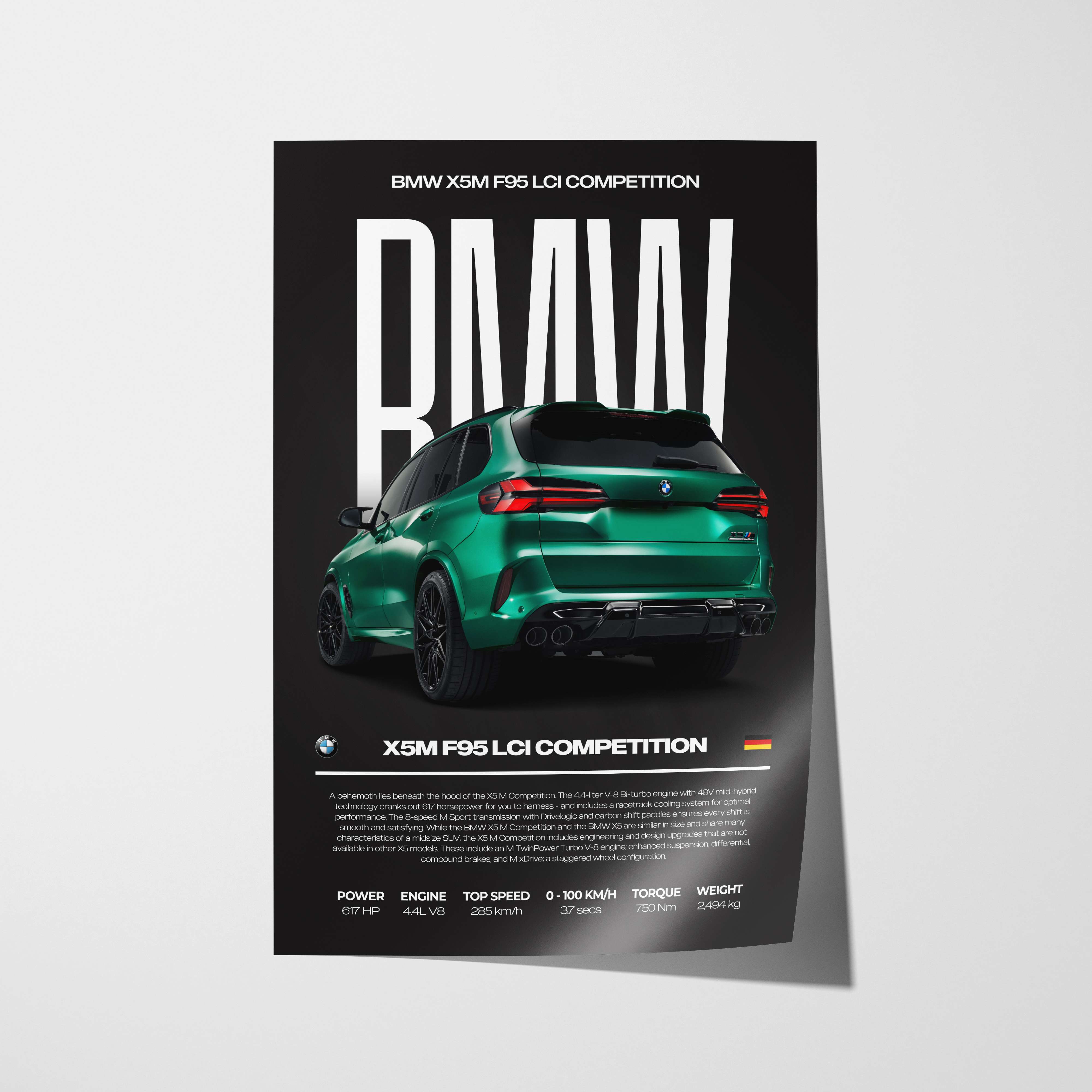 BMW X5M F95 LCI Competition Poster