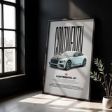 Continental GT Car Poster