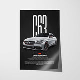 AMG C63S Car Poster