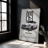 AMG C63S Car Poster