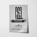 AMG C63S Car Poster