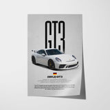 911 GT3 991.2 Car Poster