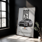 C63 AMG C204 Car Poster