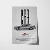 C63 AMG C204 Car Poster