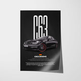 C63 AMG Performance Car Poster