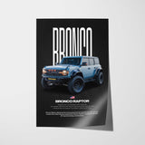 Bronco Raptor Car Poster