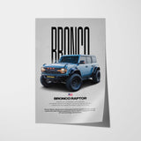Bronco Raptor Car Poster
