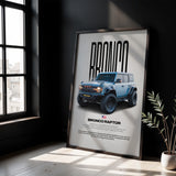 Bronco Raptor Car Poster