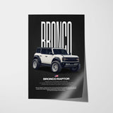 Bronco Raptor Car Poster
