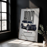 Bronco Raptor Car Poster