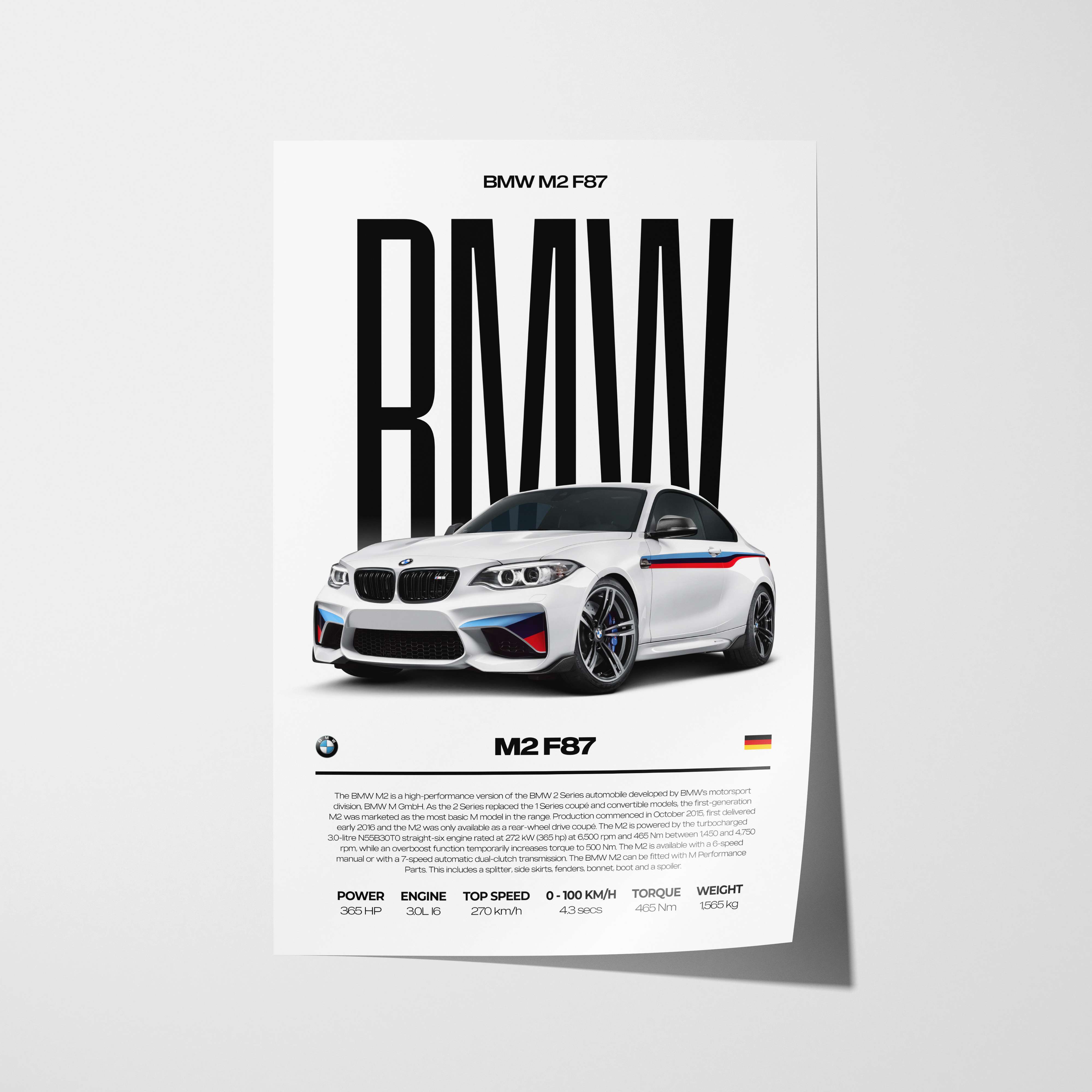 BMW M2 F87 Poster