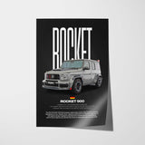 900 ROCKET Car Poster