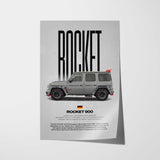 900 ROCKET Car Poster
