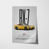 RX-7 Car Poster