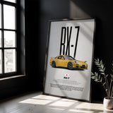 RX-7 Car Poster