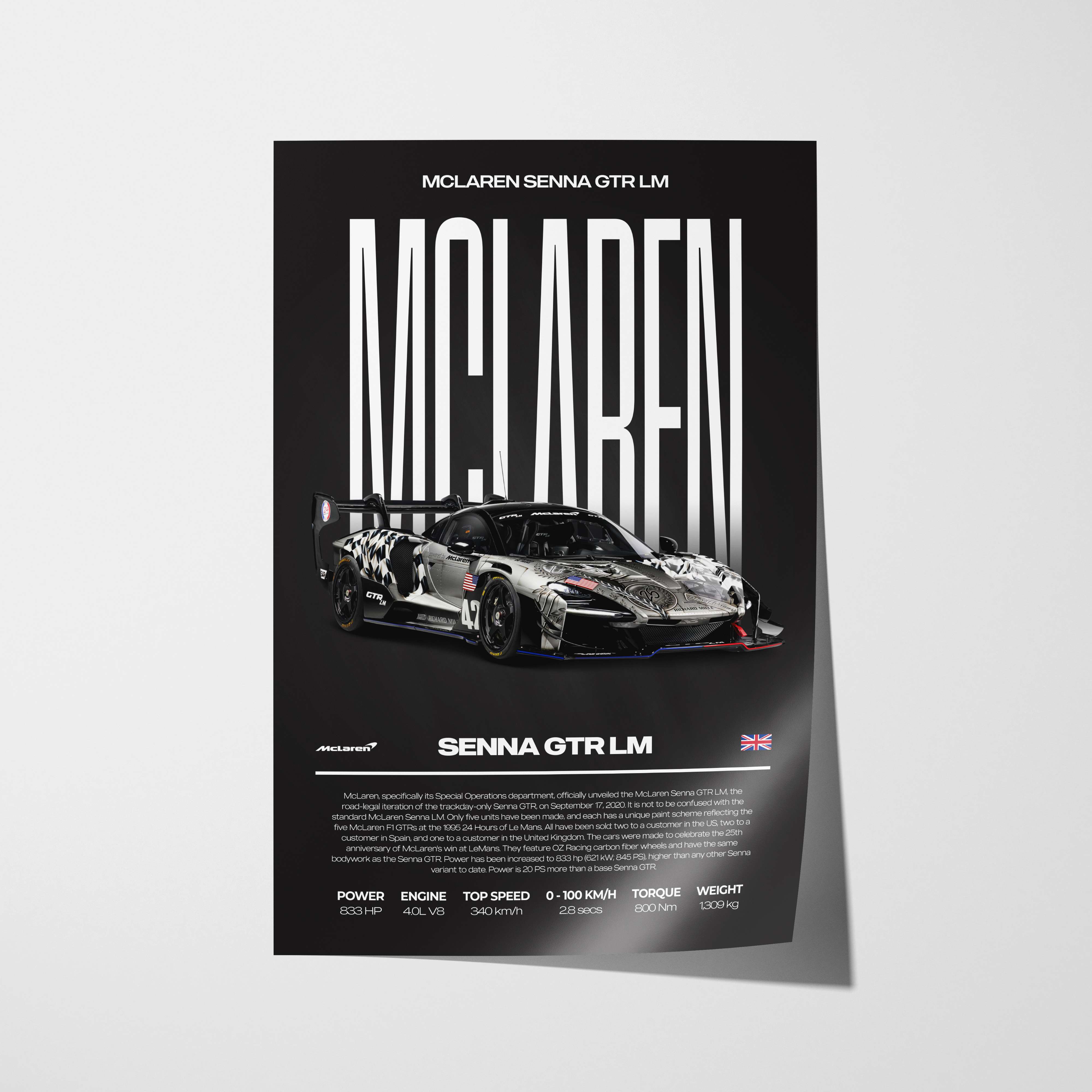 McLaren Senna GTR LM Poster