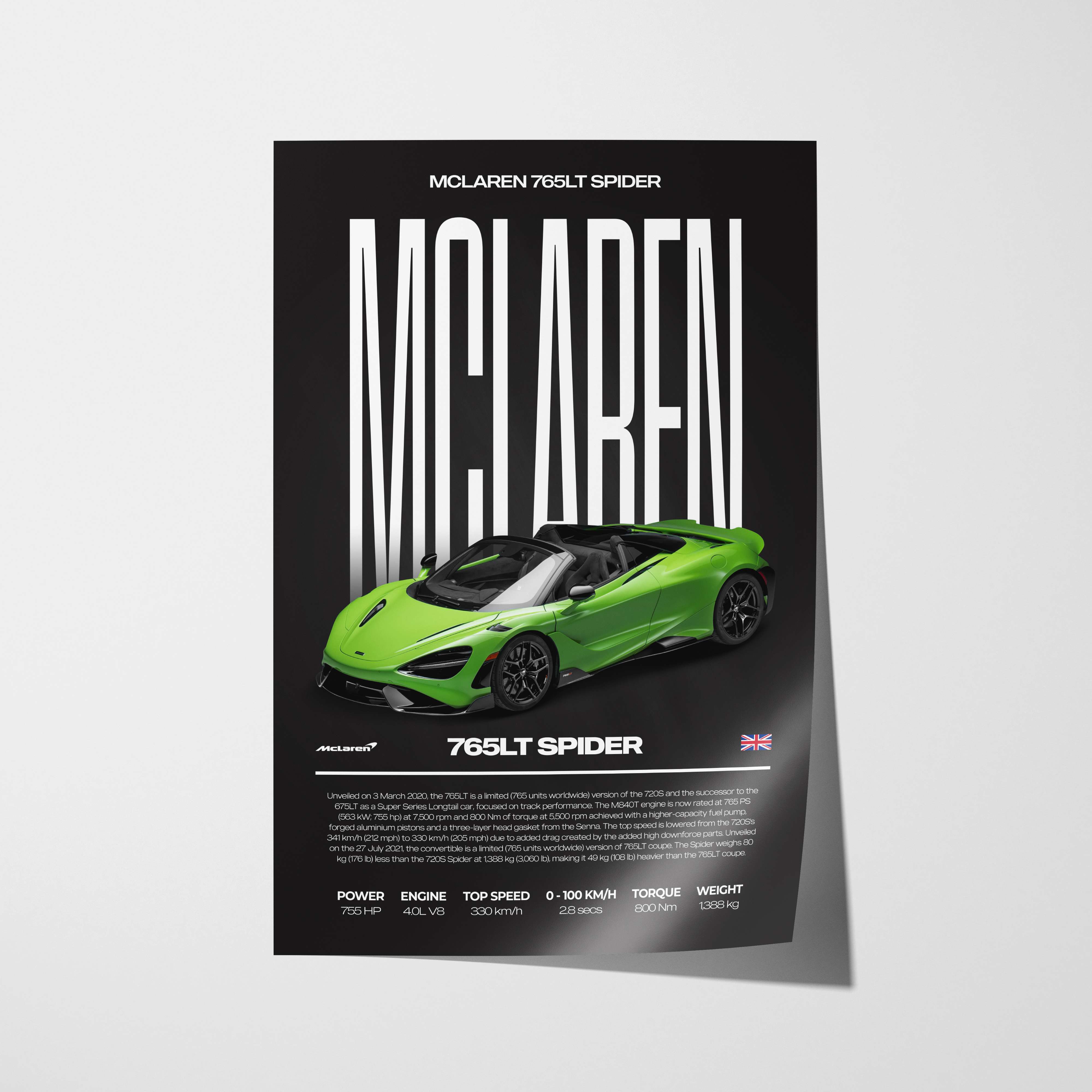 McLaren 765LT Spider Poster