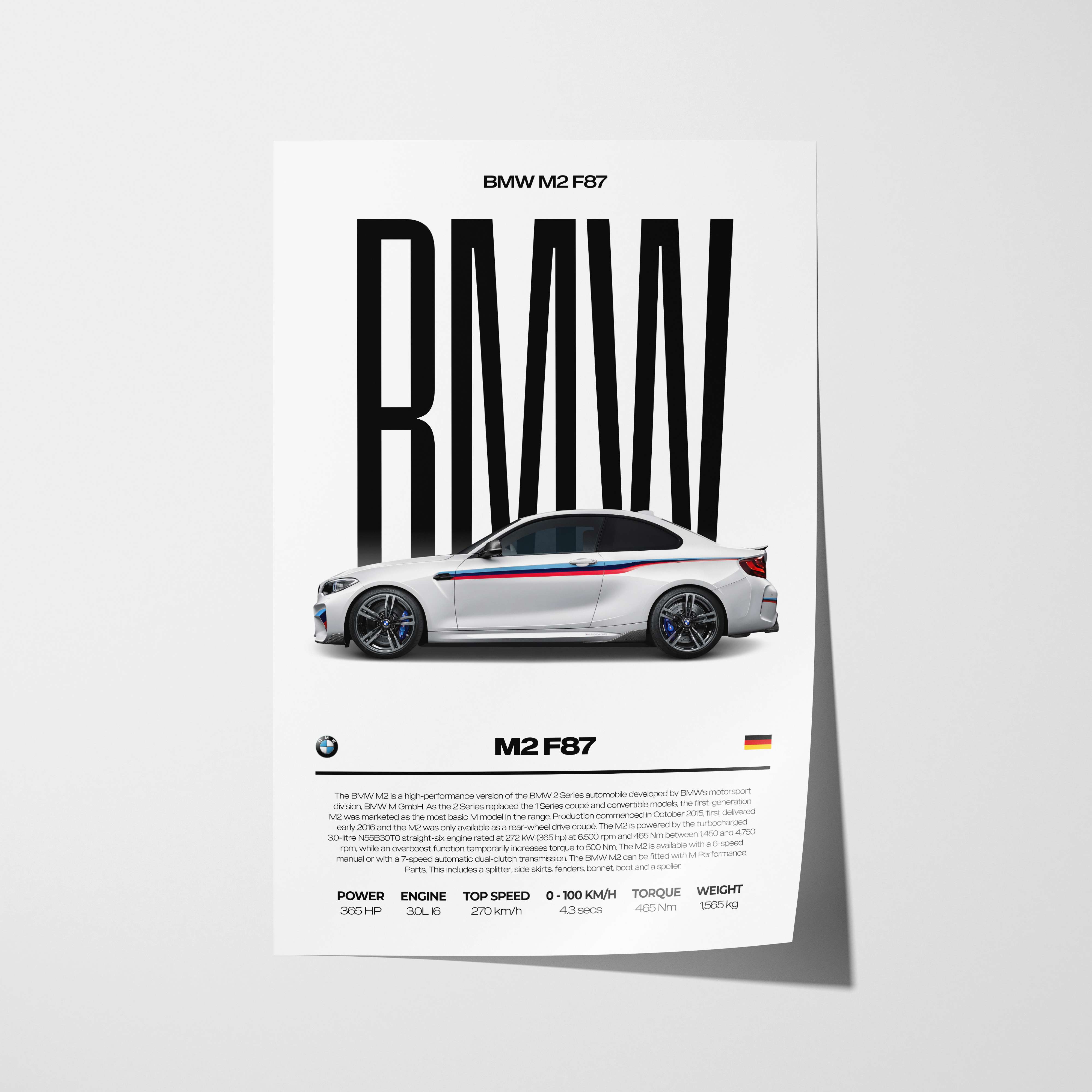 BMW M2 F87 Poster