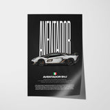 Aventador SVJ Car Poster