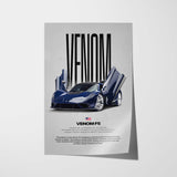 Venom F5 Car Poster