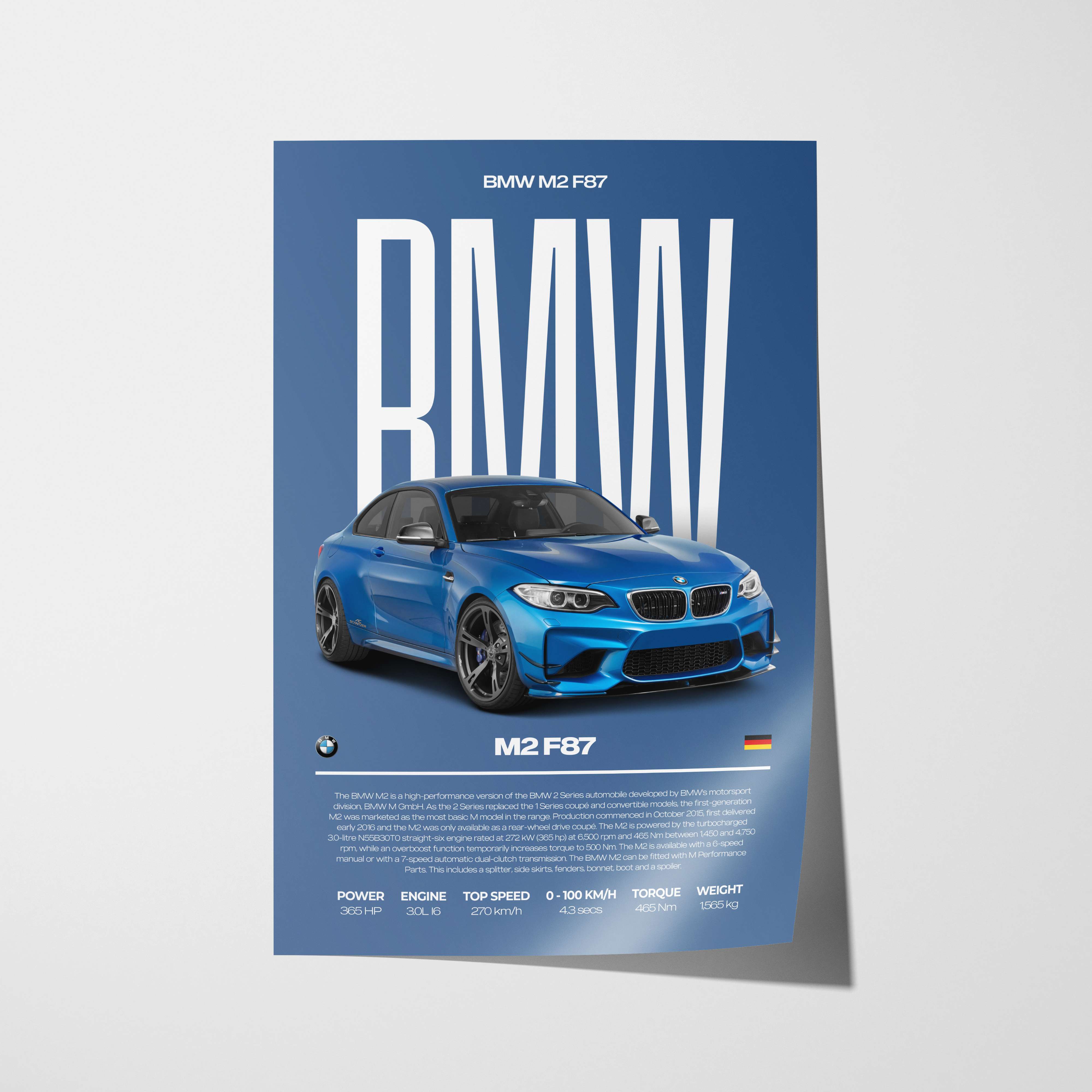 BMW M2 F87 Poster