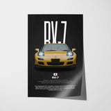 RX-7 Car Poster