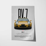 RX-7 Car Poster