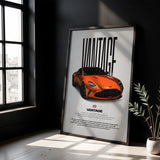 Vantage Car Poster