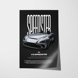 V12 Speedster Car Poster