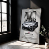 V12 Speedster Car Poster
