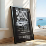 V12 Speedster Car Poster