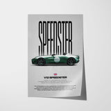 V12 Speedster Car Poster