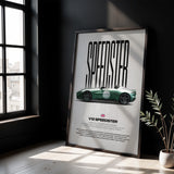 V12 Speedster Car Poster