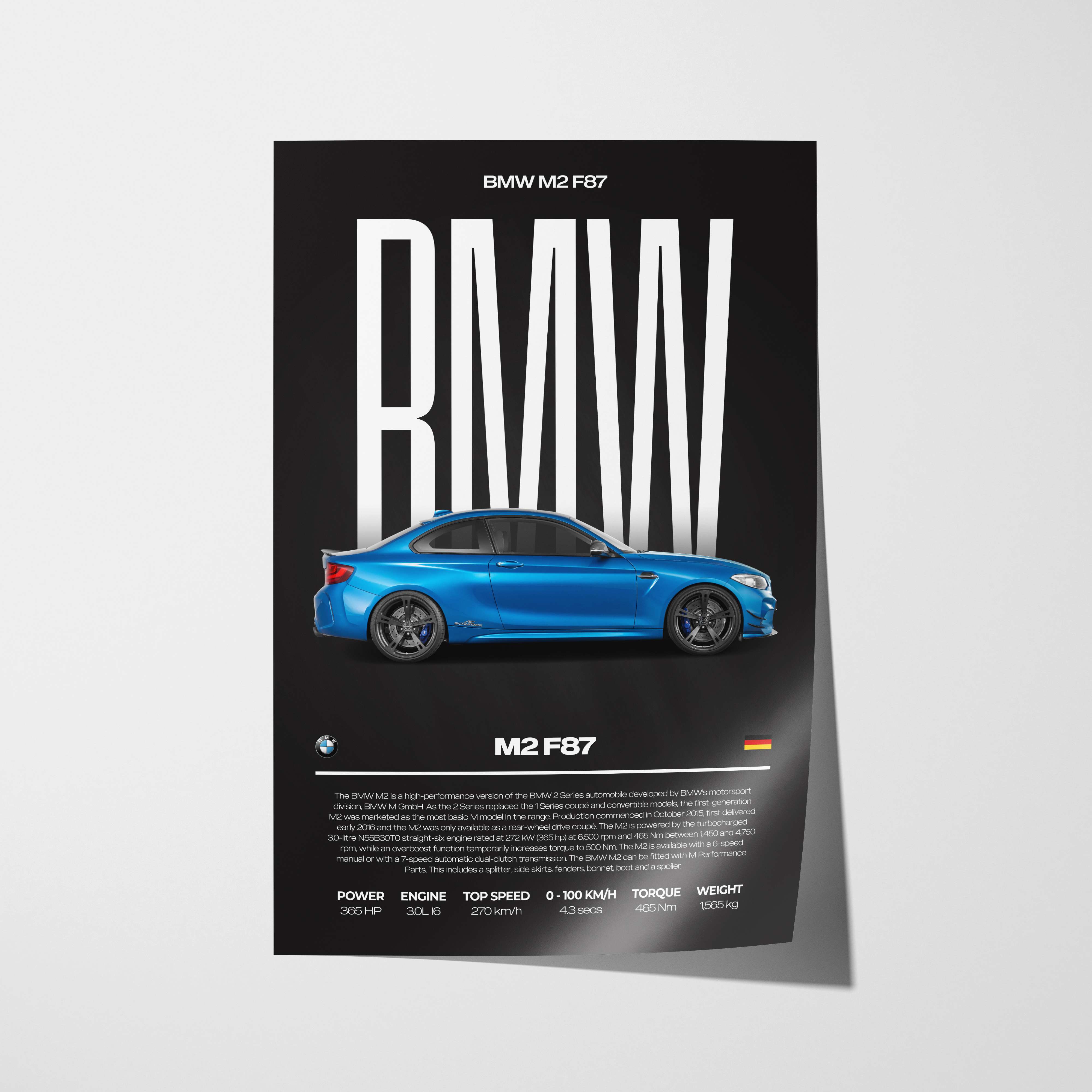 BMW M2 F87 Poster