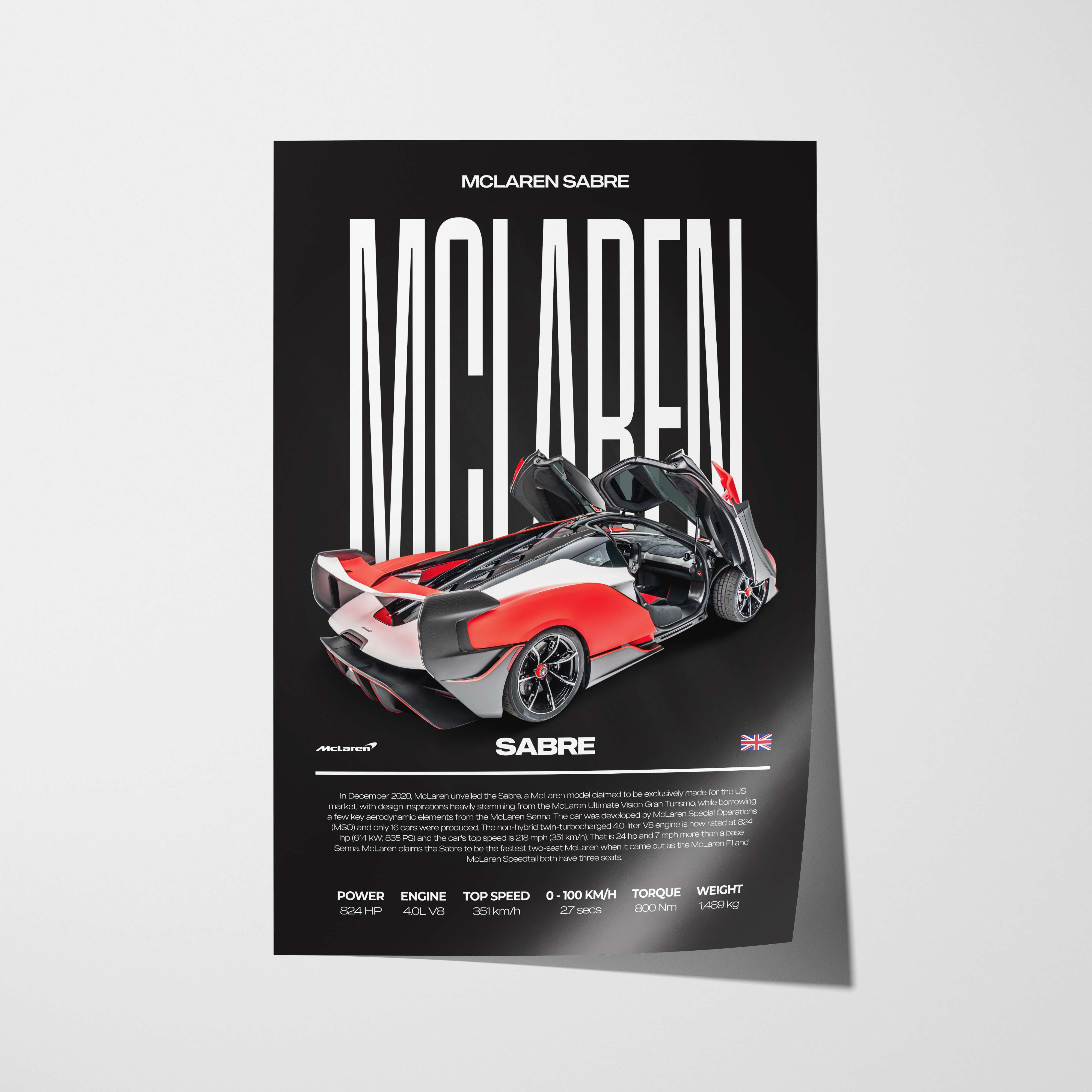 McLaren Sabre Poster