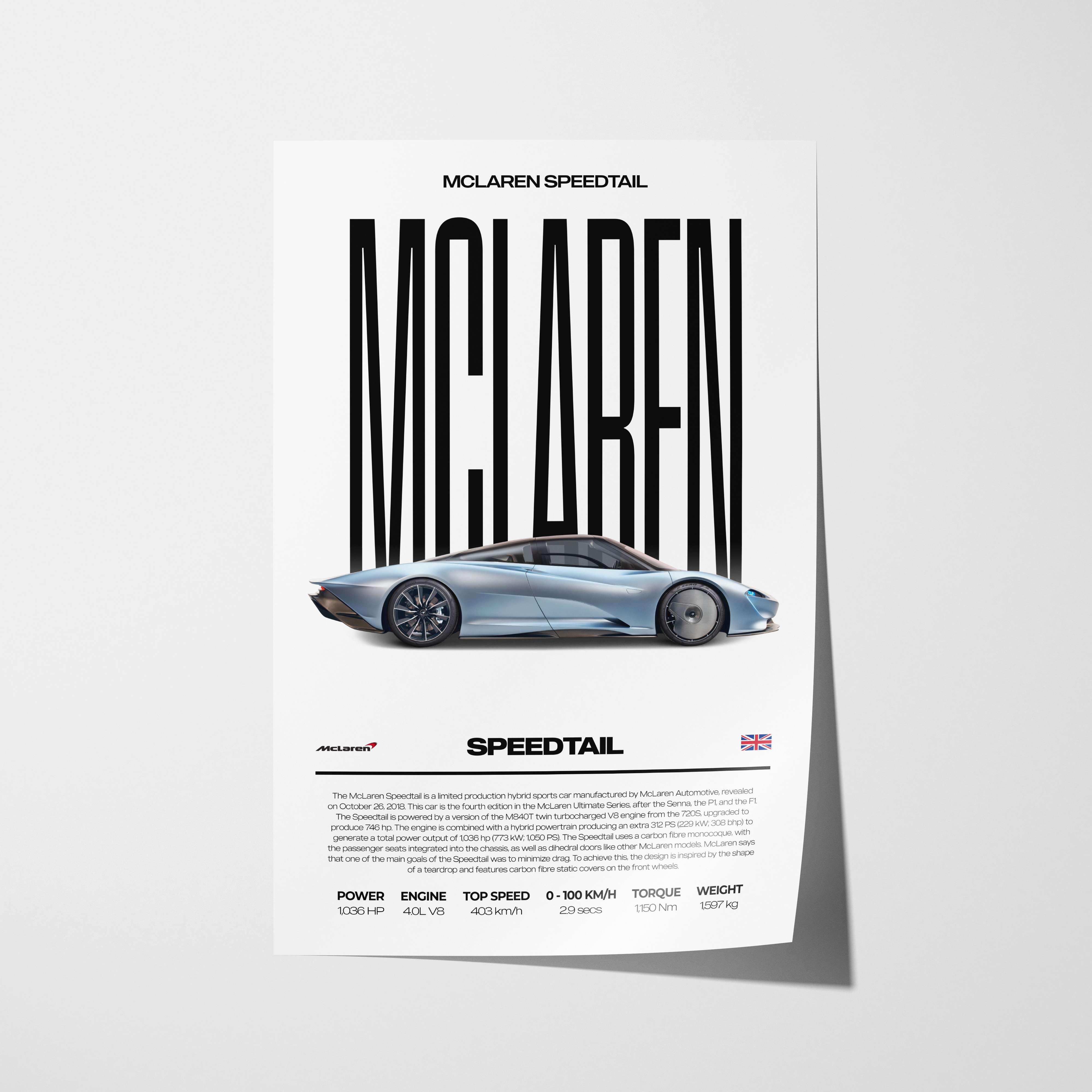 McLaren Speedtail Poster