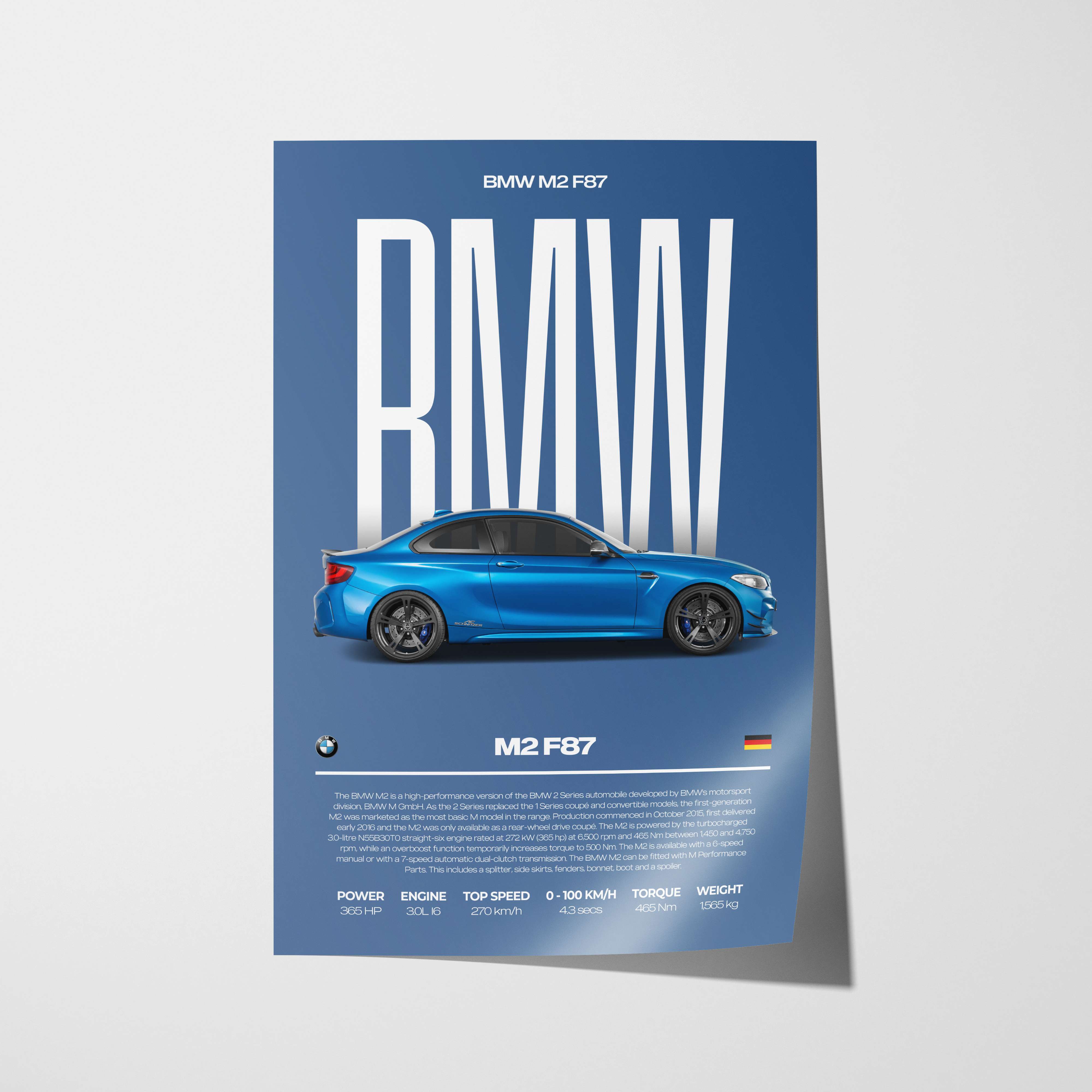 BMW M2 F87 Poster