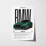 BMW M4 CS Poster