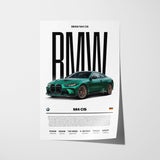 BMW M4 CS Poster