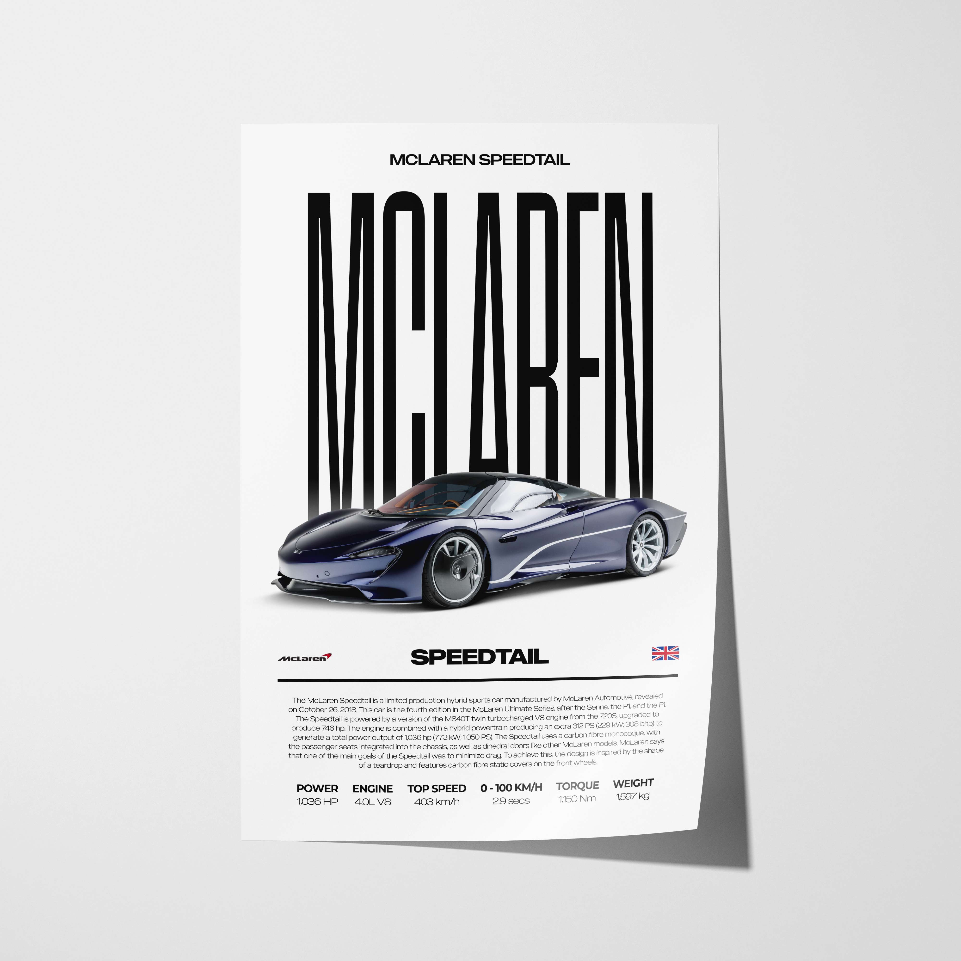 McLaren Speedtail Poster