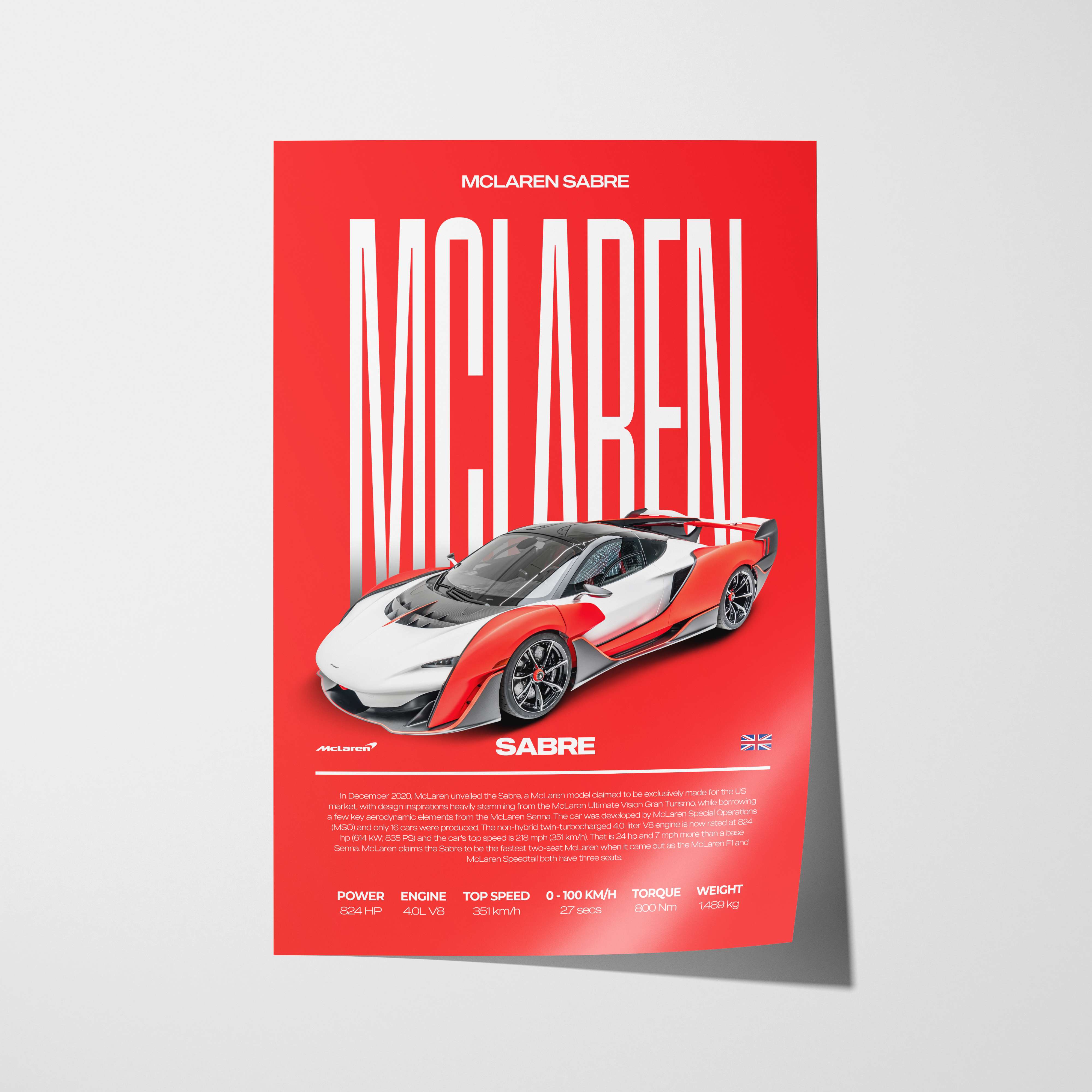 McLaren Sabre Poster