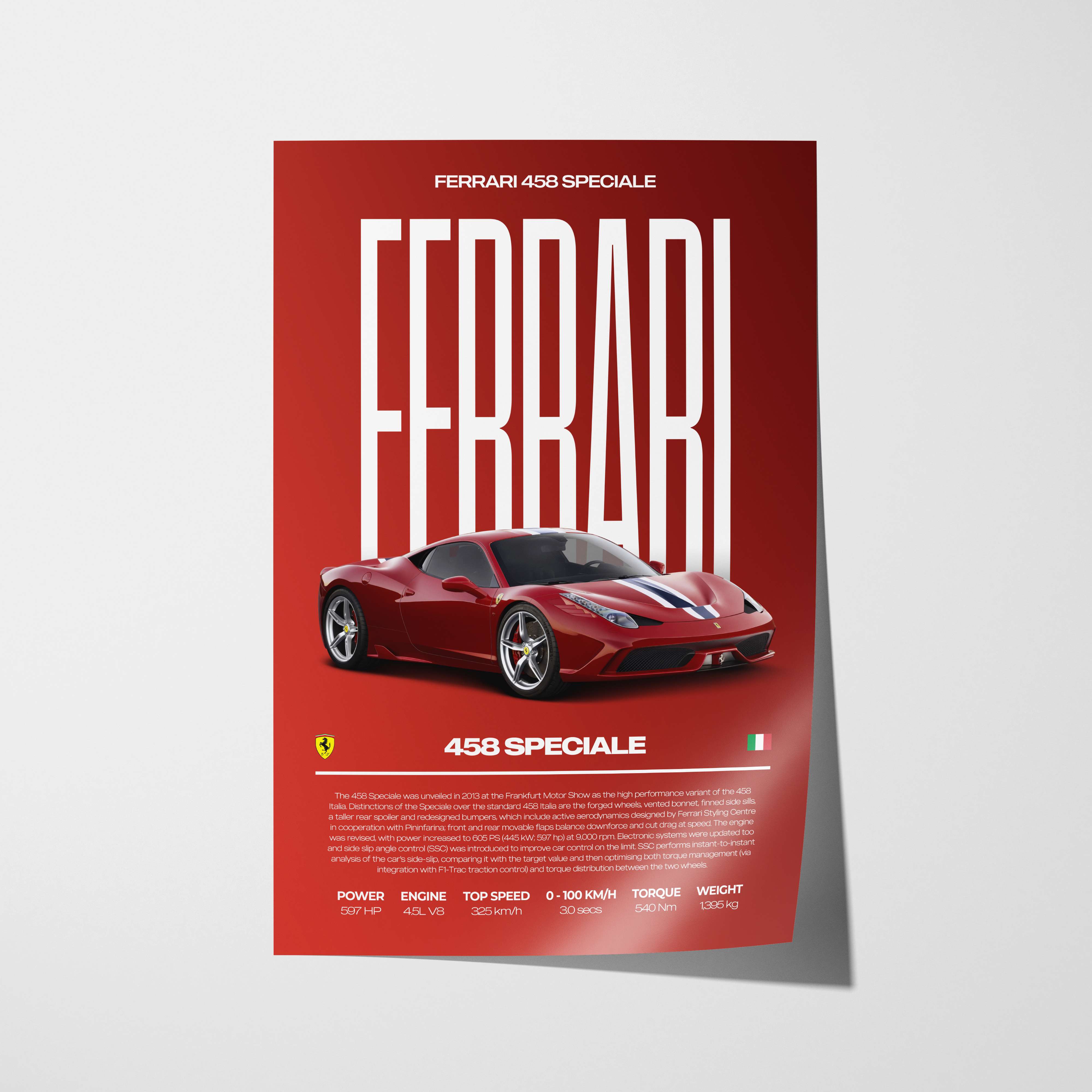 Ferrari 458 Speciale Poster