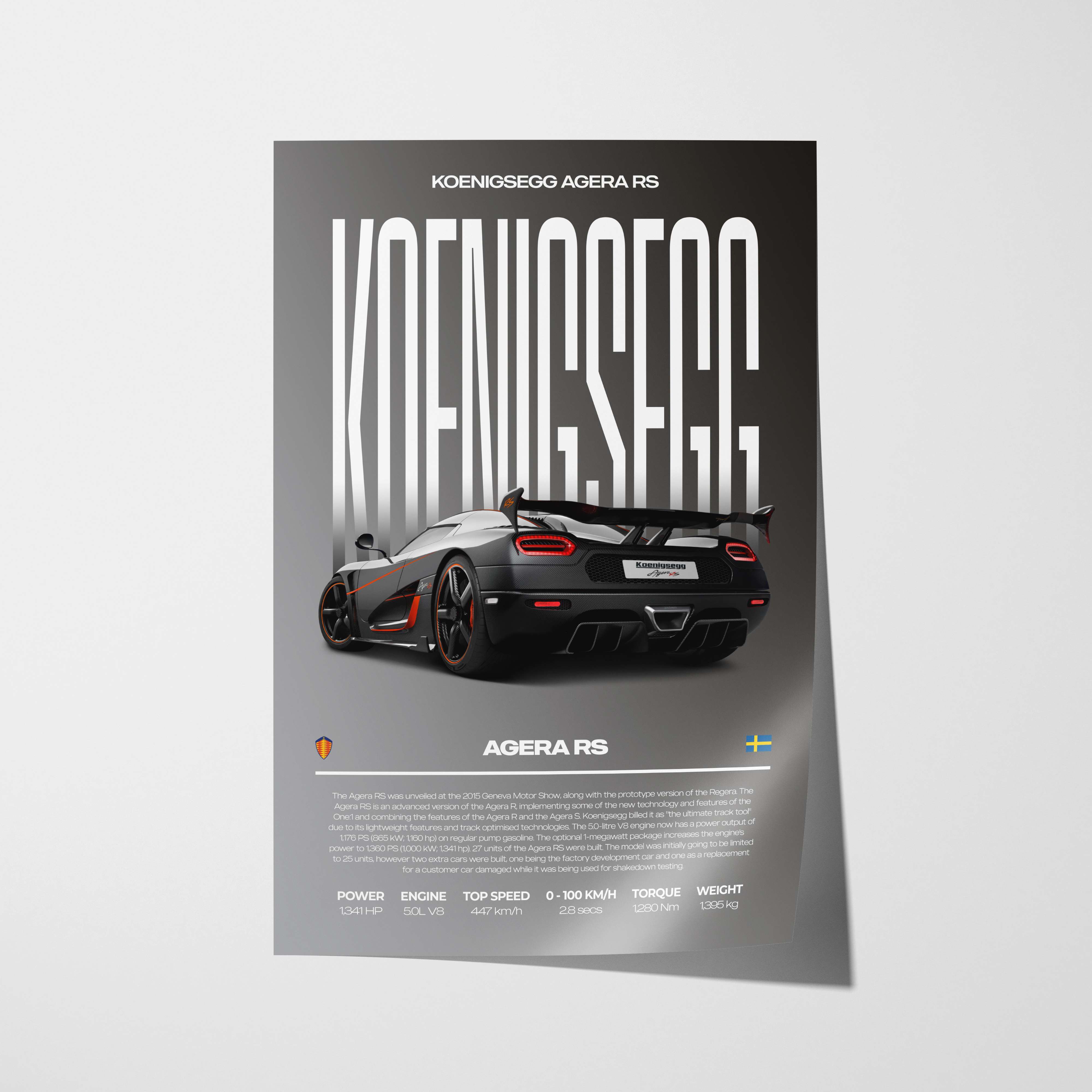 Koenigsegg Agera RS Poster