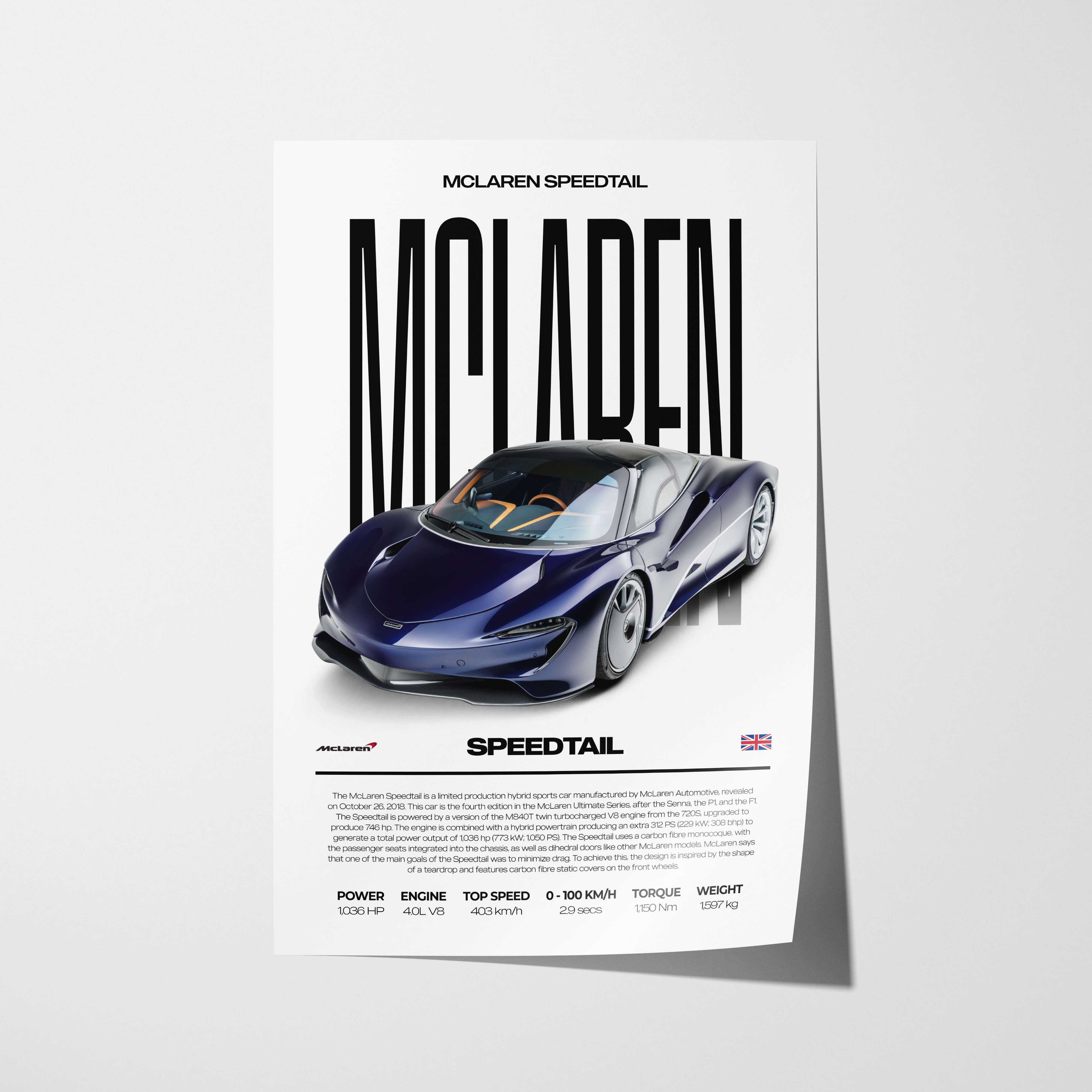 McLaren Speedtail Poster