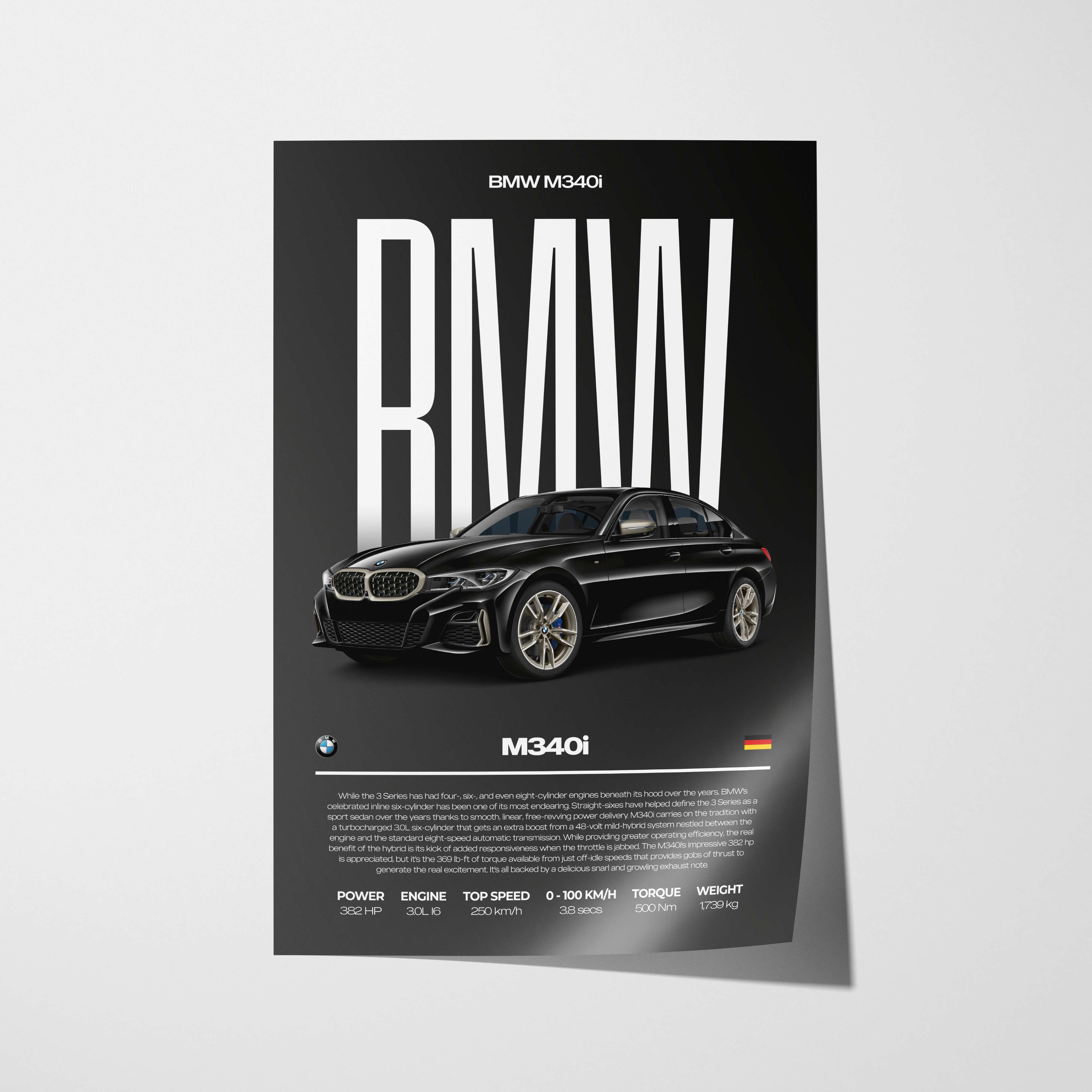 BMW M340i Poster