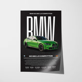 BMW M3 G80 LCI Competition Poster