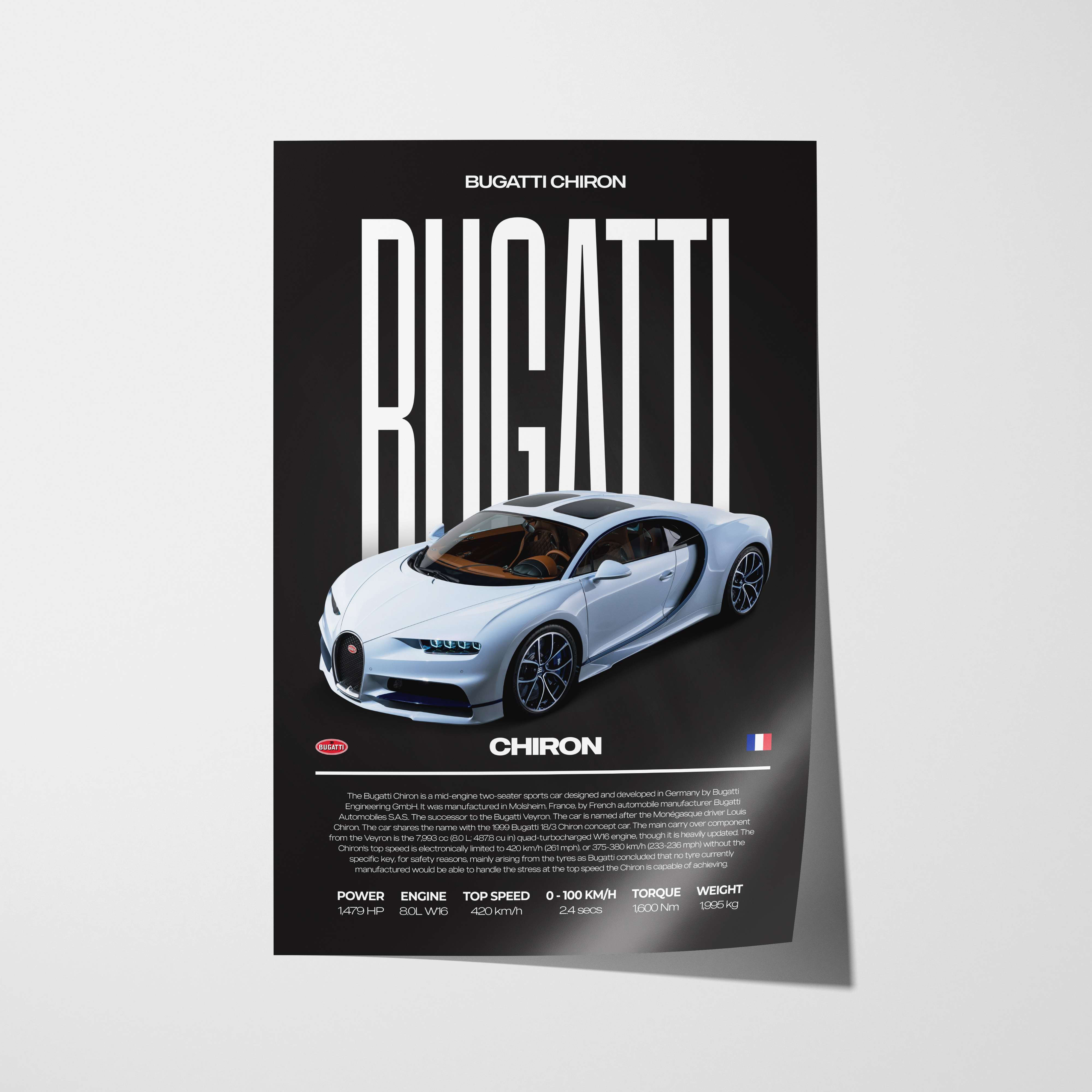 Bugatti Chiron Poster