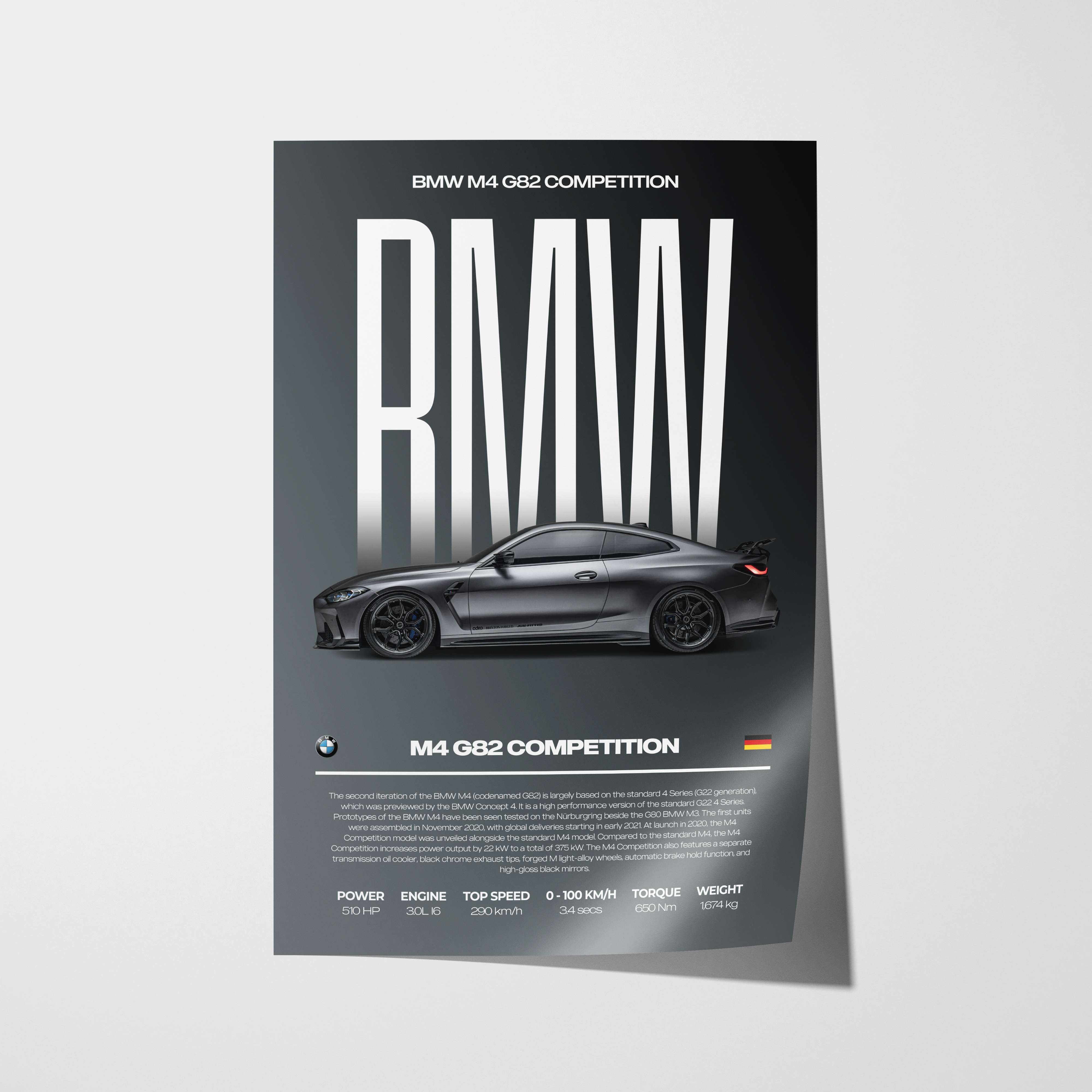 BMW M4 G82 Competition Poster