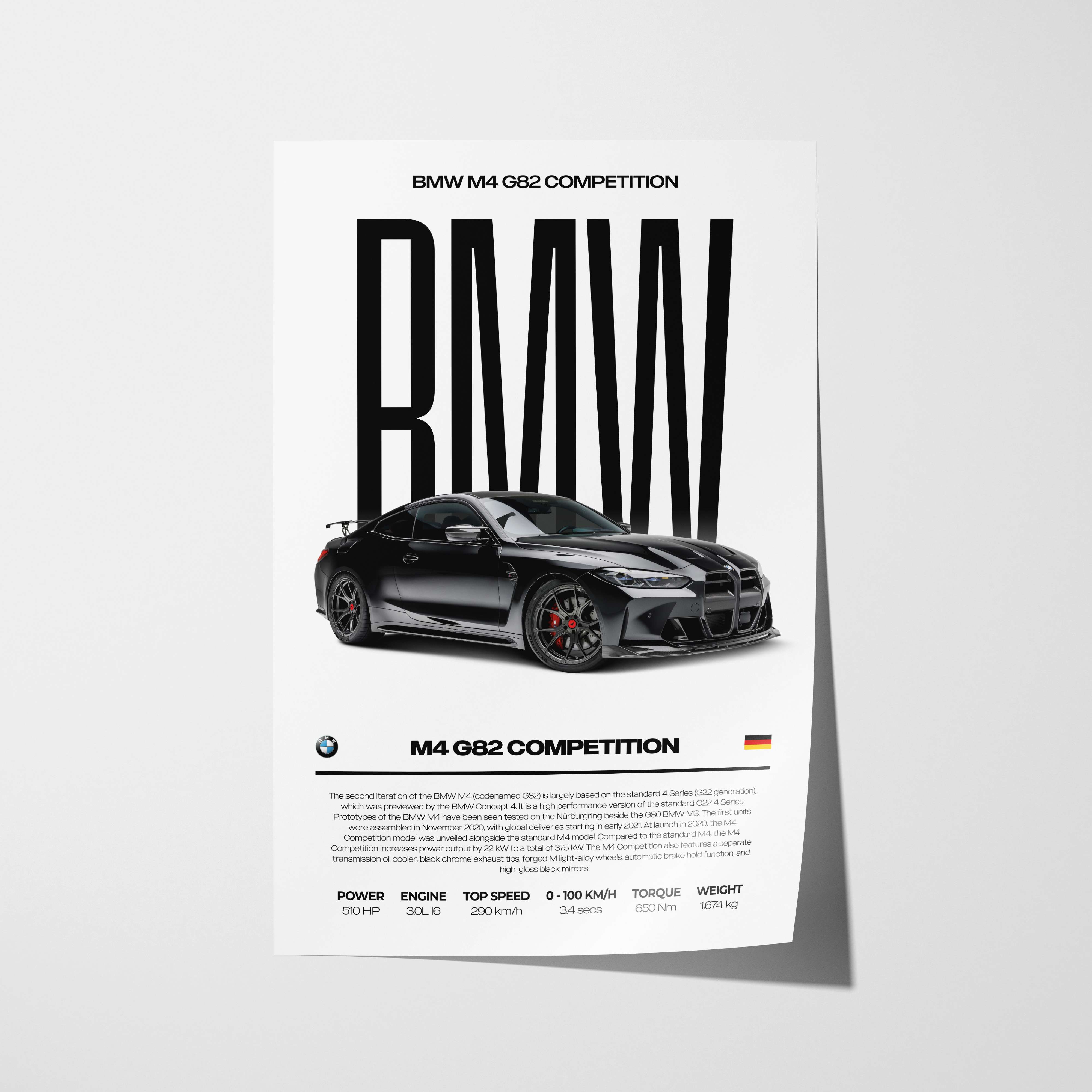 BMW M4 G82 Competition Poster