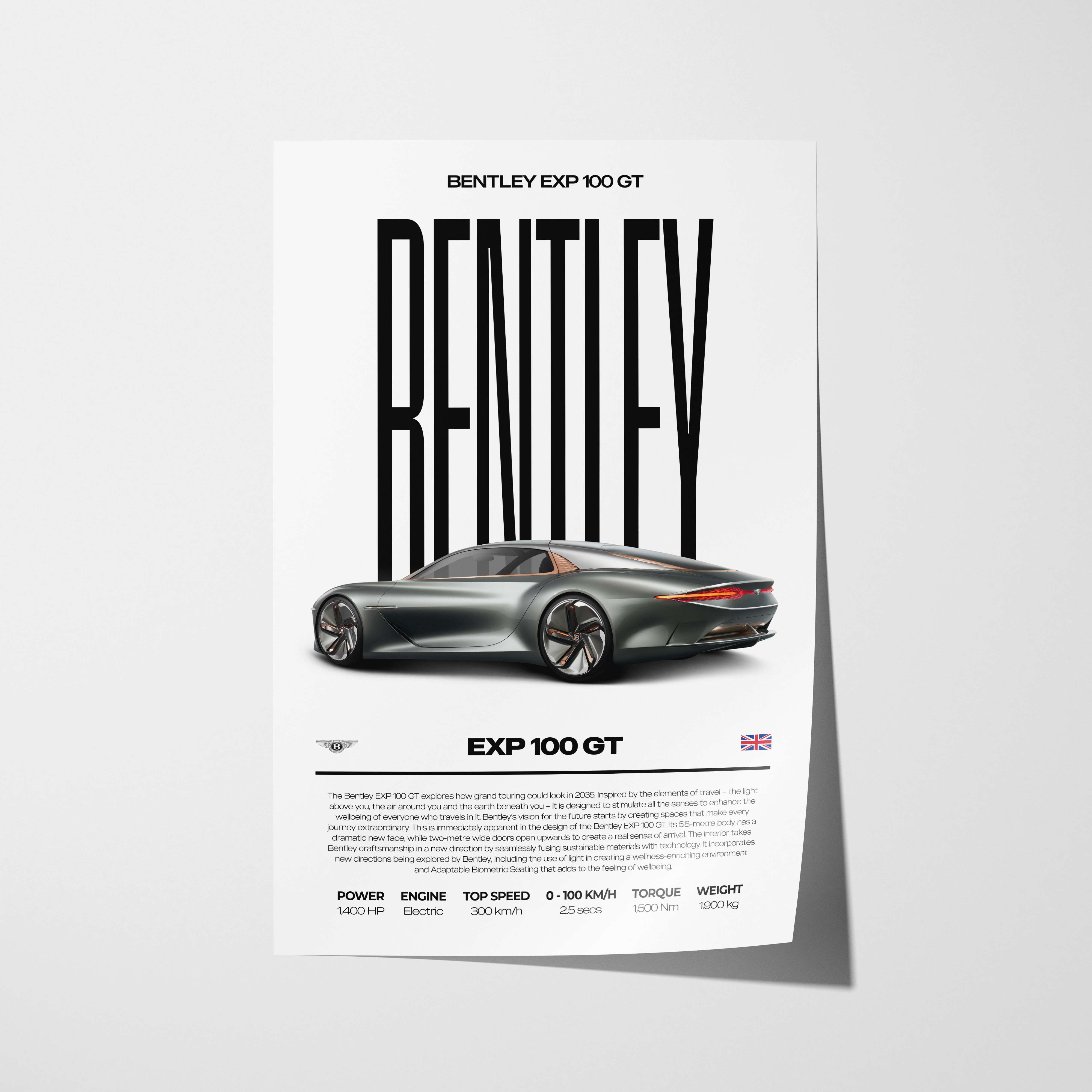 Bentley EXP 100 GT Poster